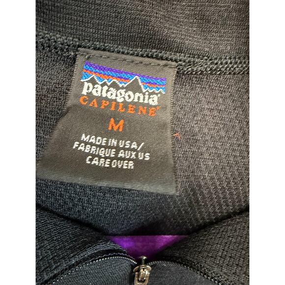 Patagonia Capilene Midweight Base Layer 1/4 Zip Pullover Top Black Women's M - Picture 6 of 8